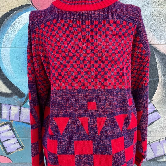 Vintage 1980’s SUPER Soft Blue Mountain Mock Turtleneck Unisex Swearer - XL - Picture 2 of 9